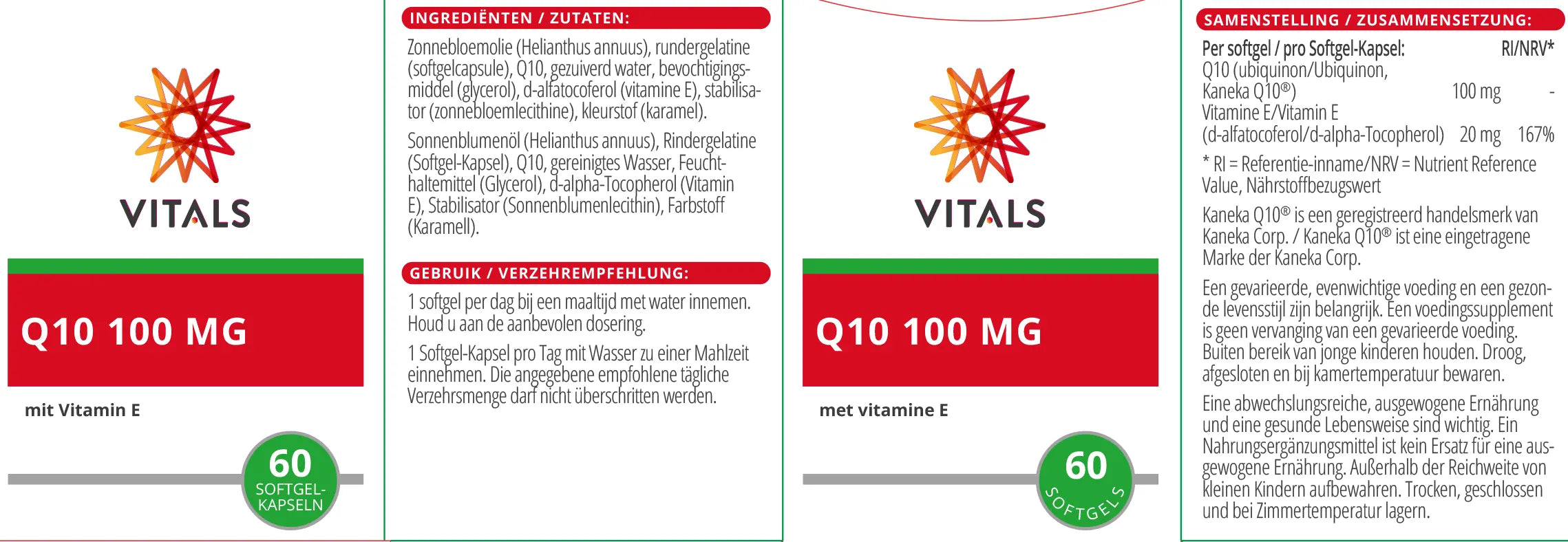 Q10 100 mg 60Stk Vitals - Sanoverde