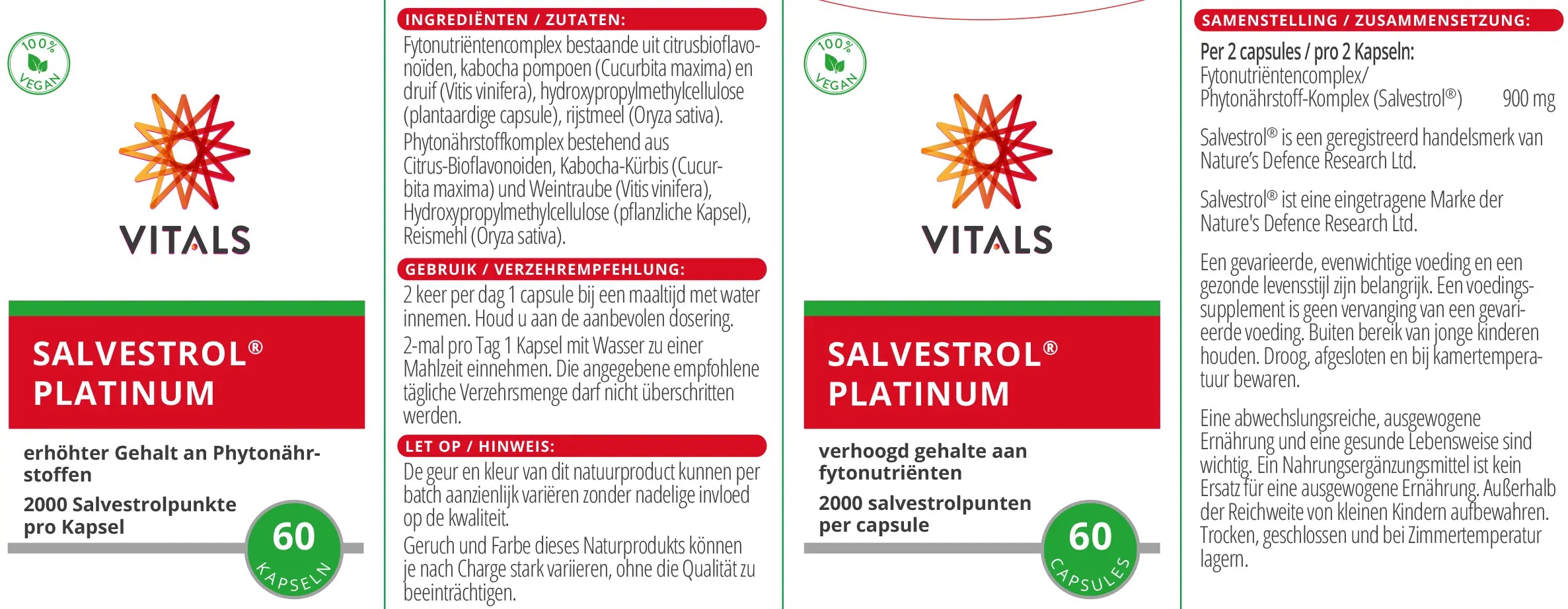 Salvestrol® Platinum Vitals - Sanoverde