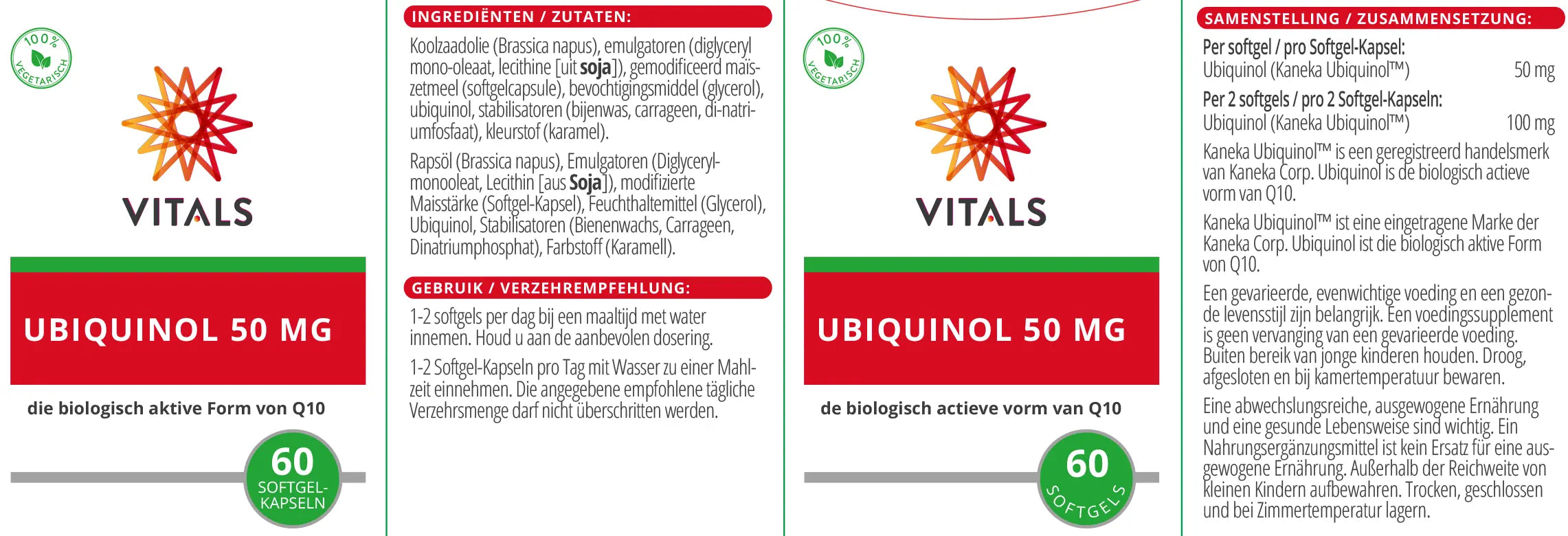 Ubiquinol 50 mg Vitals - Sanoverde