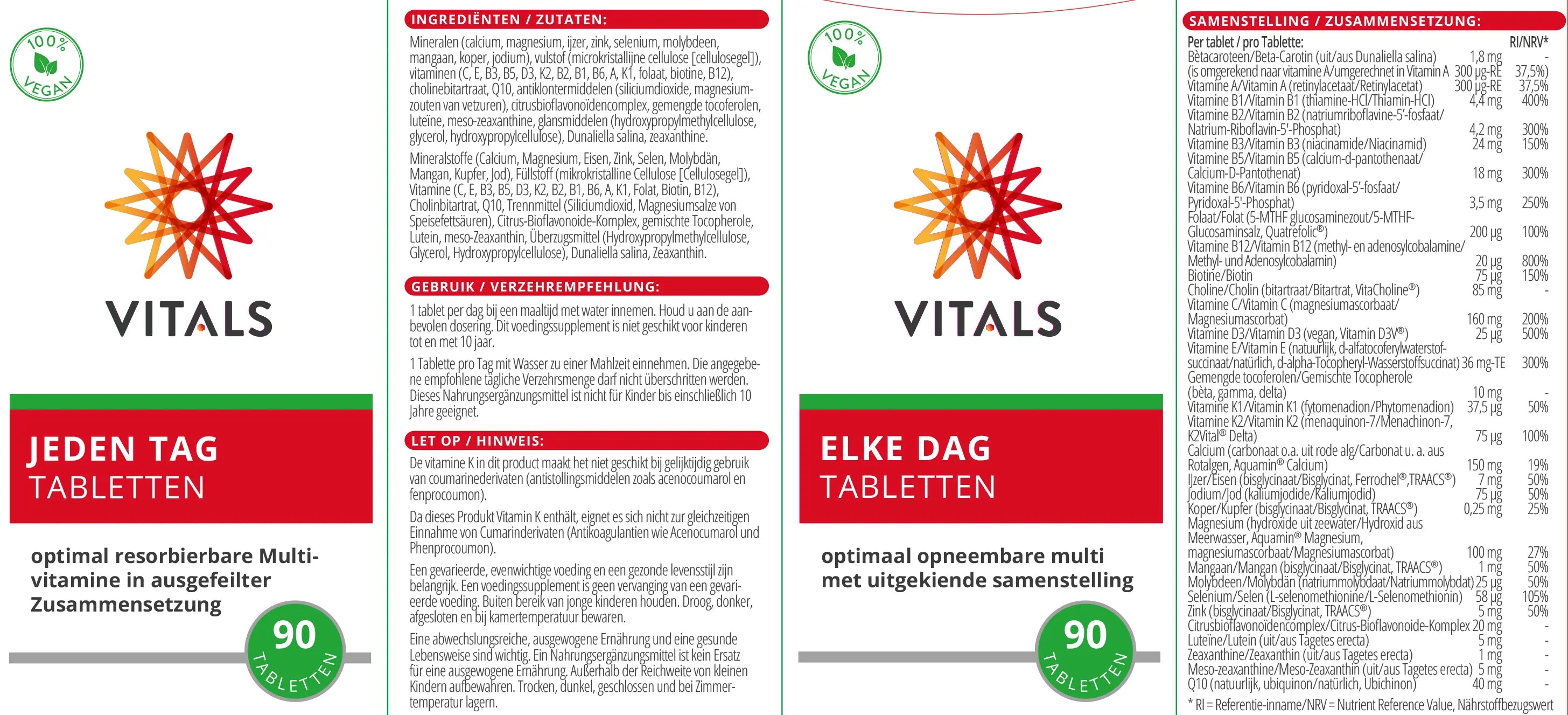 Jeden Tag Tabletten 30Stk Vitals - Sanoverde