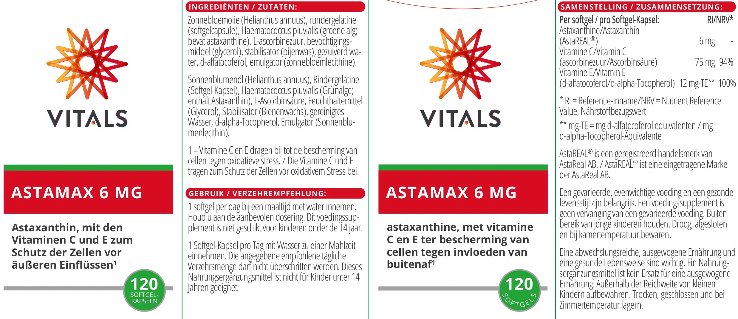 Astamax 6 mg 120 Kapseln Vitals - Sanoverde