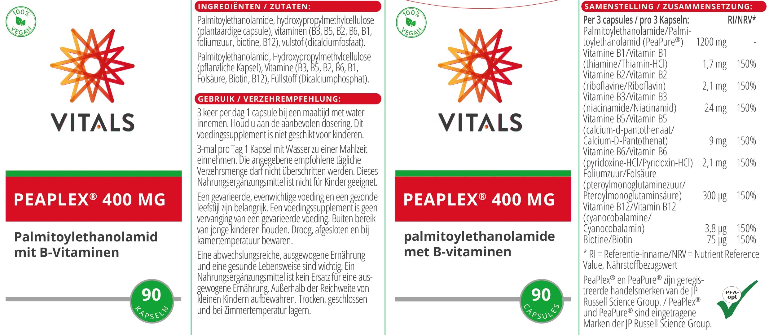 PeaPlex® 400 mg Vitals - Sanoverde