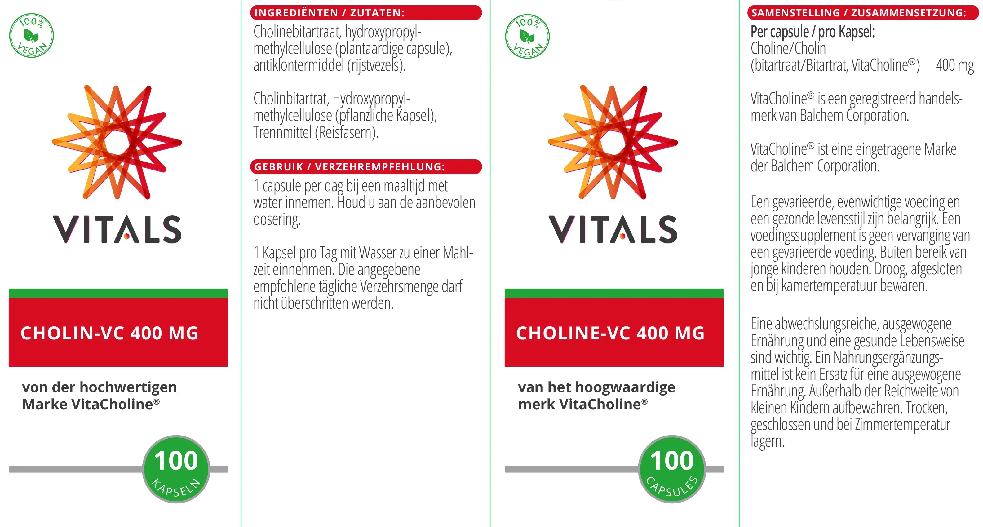 Cholin-VC 400 mg Vitals - Sanoverde