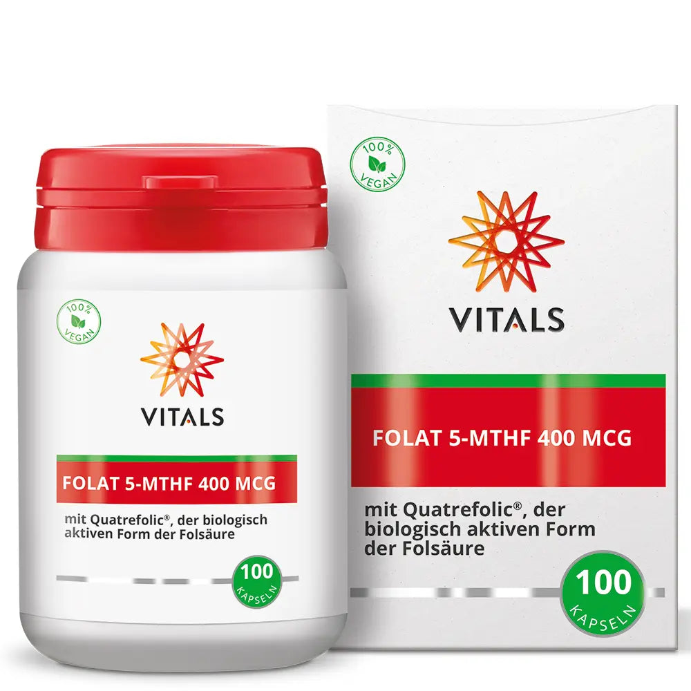 Folat 5-MTHF 400 mcg Vitals - Sanoverde