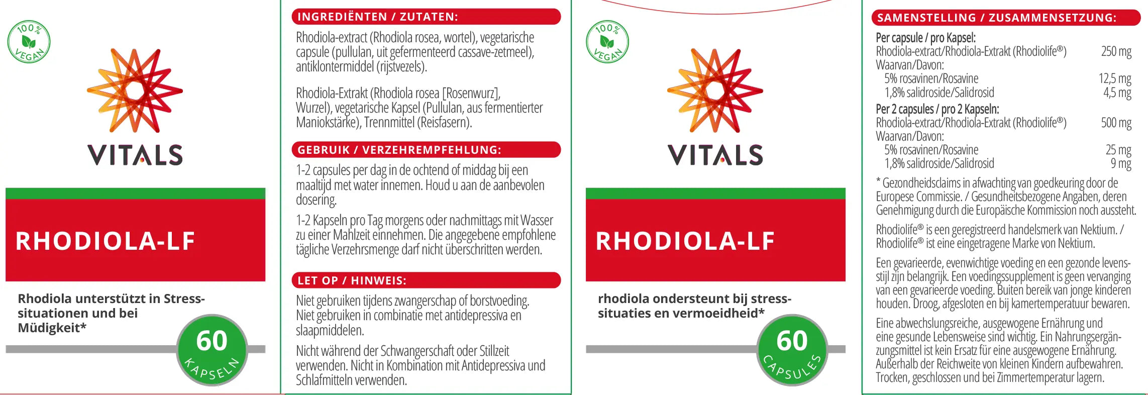 Rhodiola-LF Vitals - Sanoverde