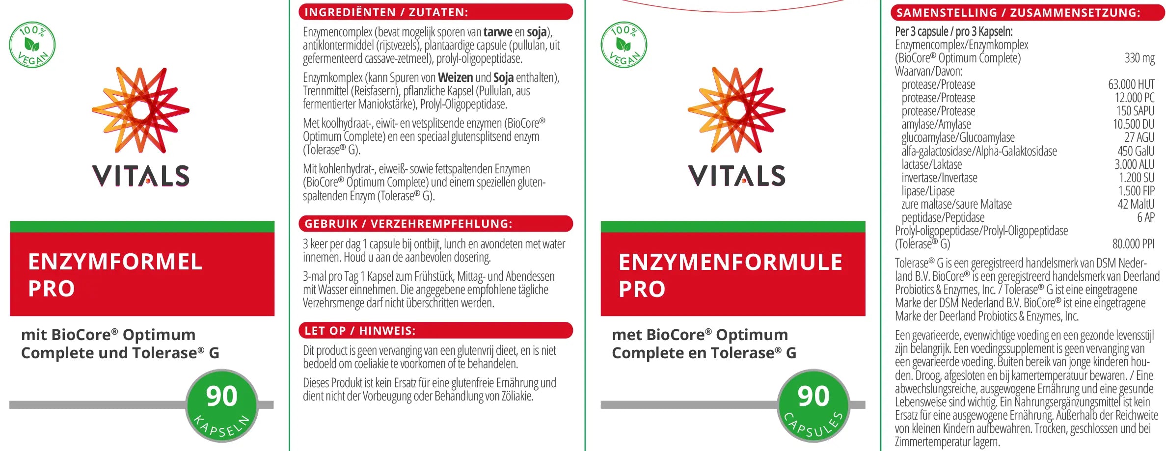 Enzymformel Pro Vitals - Sanoverde