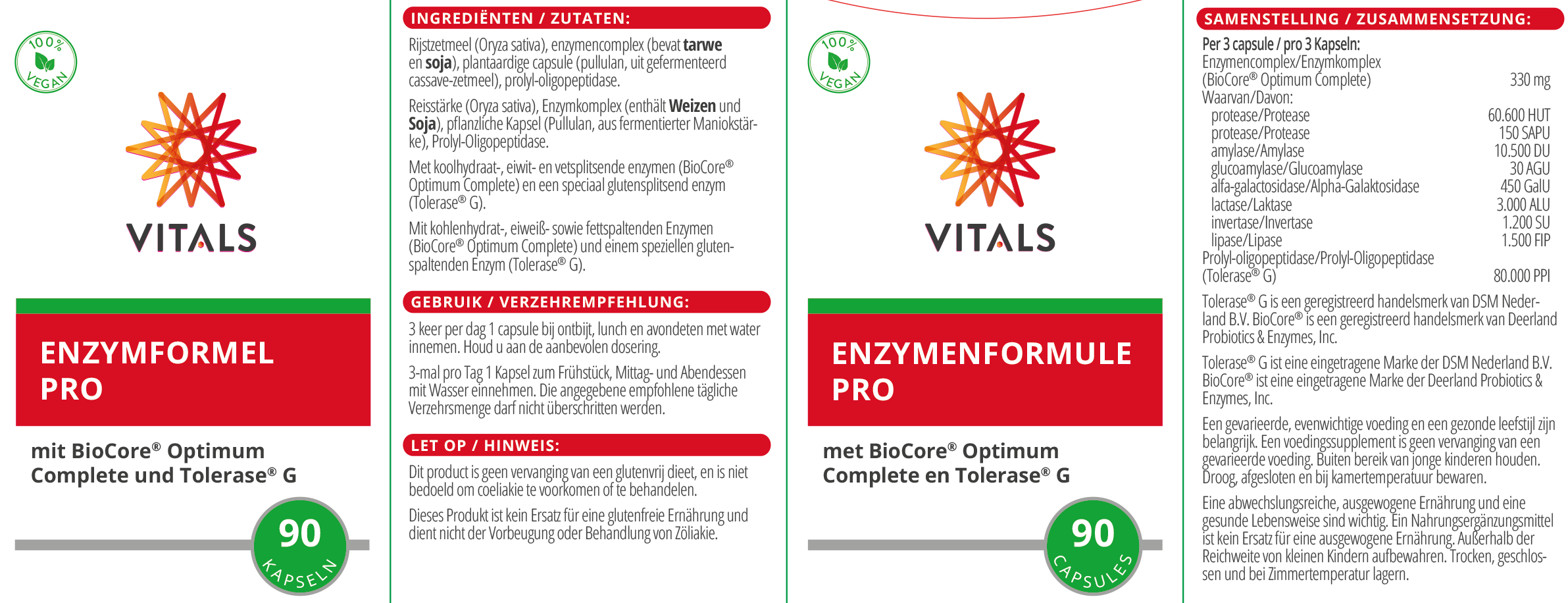 Enzymformel Pro Vitals - Sanoverde