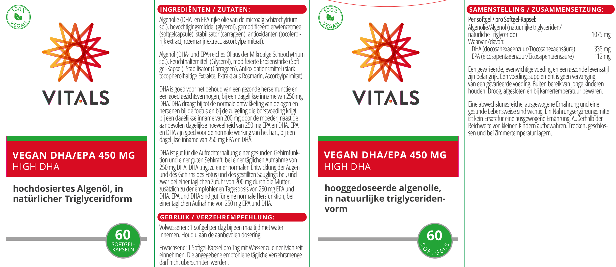 Vegan DHA/EPA 450 mg