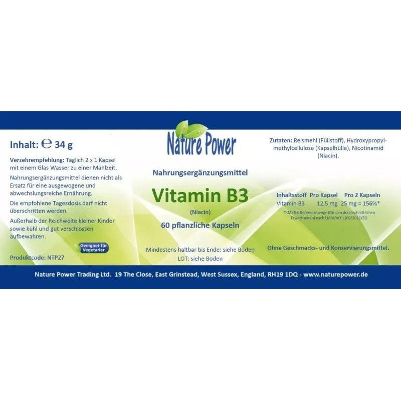 Vitamin B3 Niacin - Sanoverde