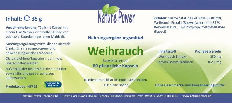 Weihrauch (boswelia serrata) - Sanoverde