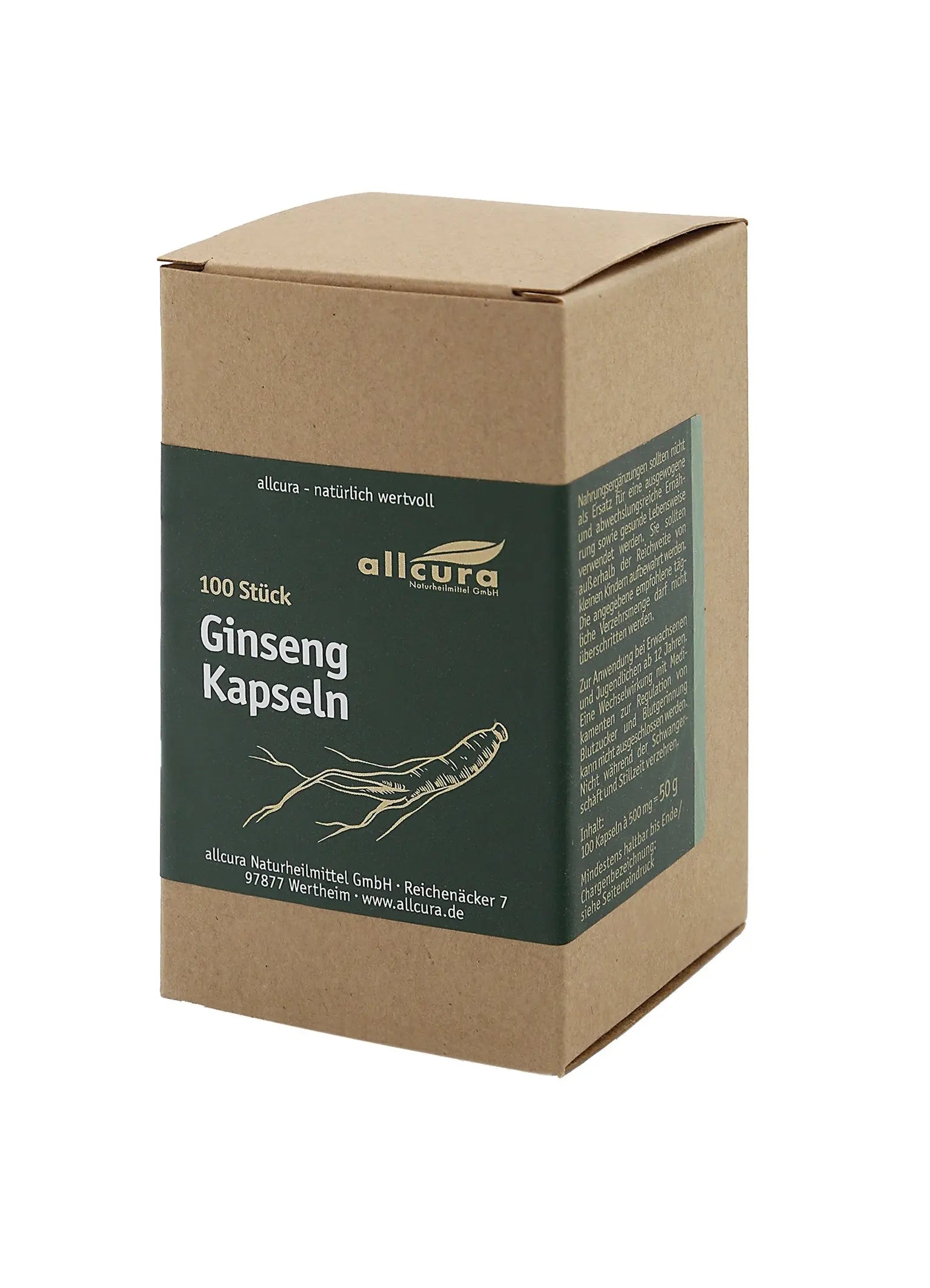 Ginseng 100 Kapseln BIO Allcura - Sanoverde